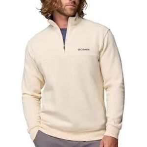 Columbia Sportswear Men's Beige Large 1/4 Zip Up Jacket